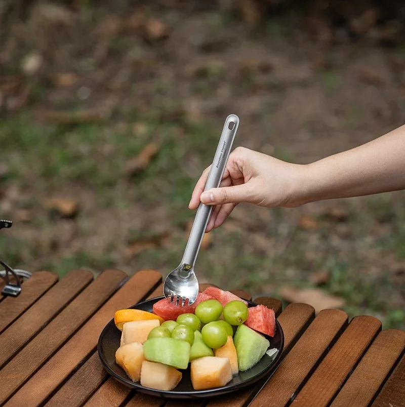 Ultralight Titanium Spoon & Spork Set for Camping & Everyday Meals