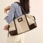 Lightweight Canvas Travel Duffle Bag for Women Large Weekender Gym Tote
