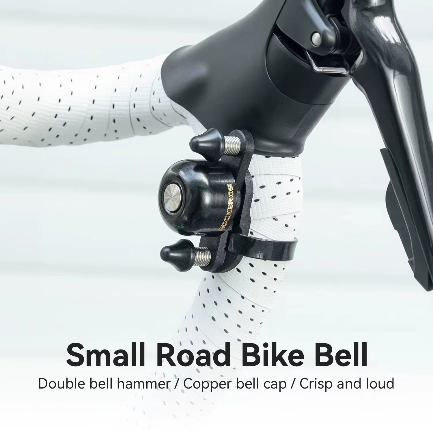 Double Copper Bicycle Bell with Adjustable Clamp for Road & MTB