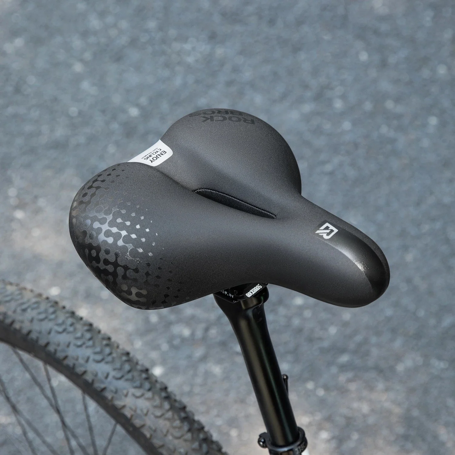 Comfort Shock-Absorbing Bike Saddle with Breathable PU Leather