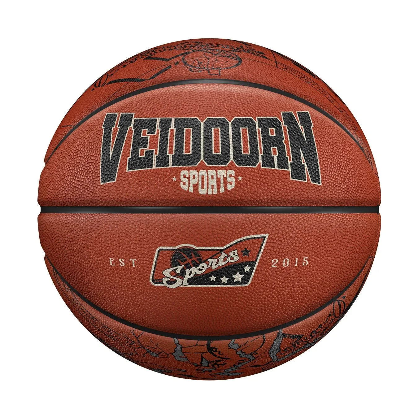 Size 7 Classic Rubber Basketball for Indoor & Outdoor Play
