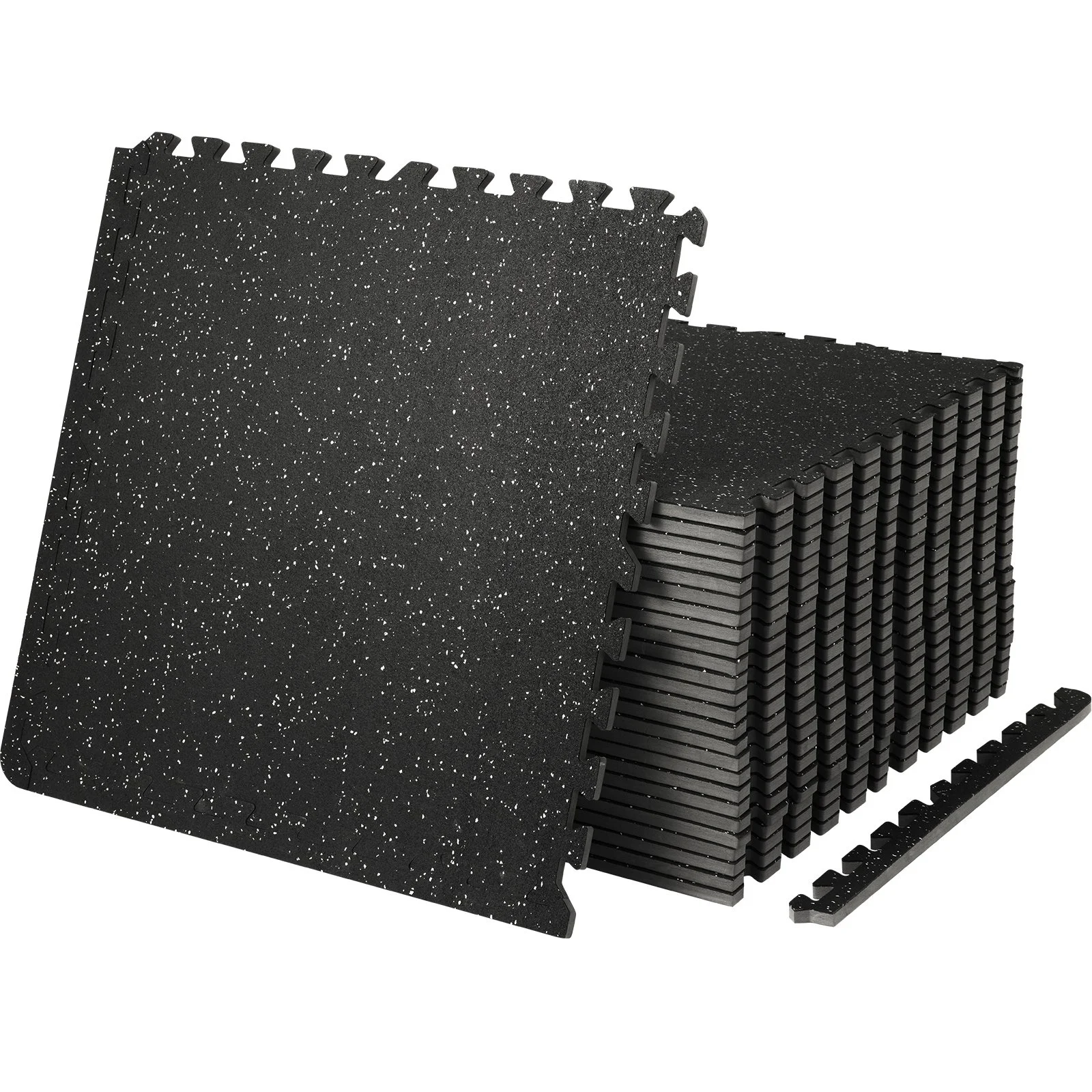 1/2 Inch Thick Interlocking Gym Floor Mats 25 PCS EVA Foam Rubber 100 Sq Ft