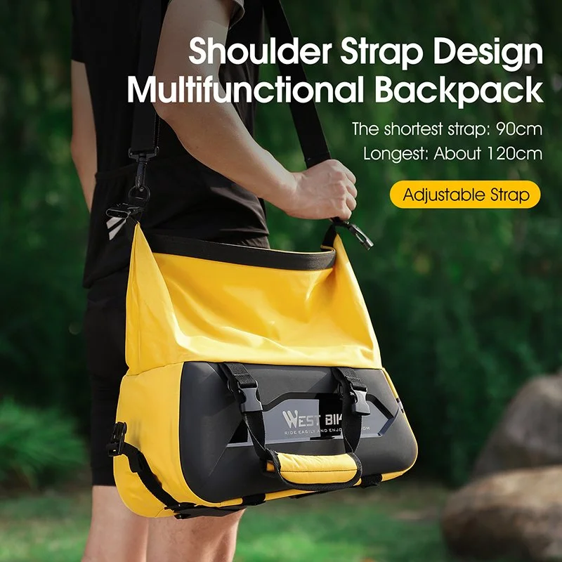 Expandable Waterproof Bike Pannier Rear Rack Bag 25L Hard Shell Trunk