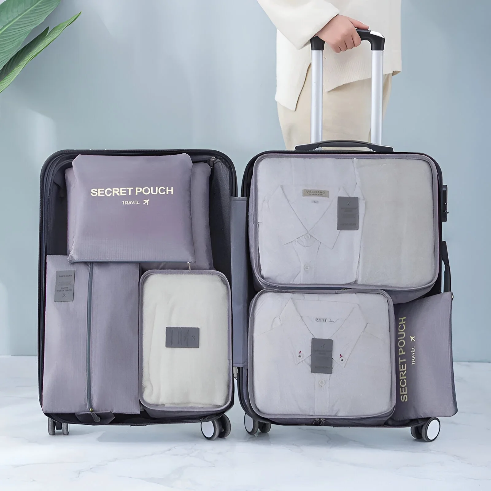 6-Piece Waterproof Packing Cubes Travel Organizer Set