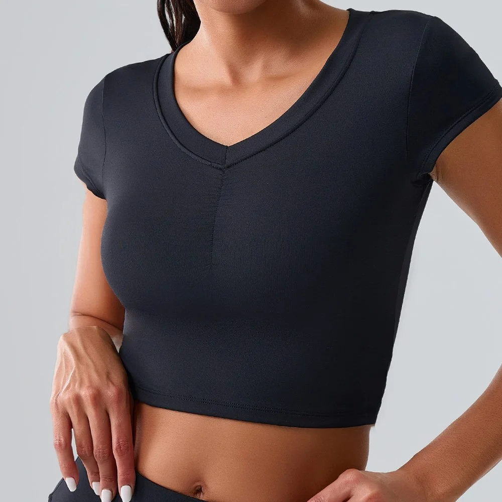 Women’s Sculpting Quick-Dry Sports T-Shirt for Yoga, Running & Workouts