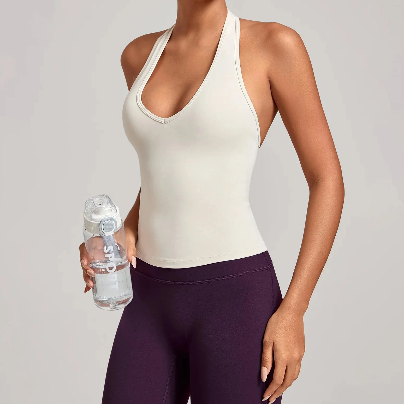 Women’s High-Support Open-Back Yoga & Running Sports Bra