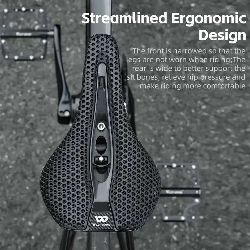 Ultralight Carbon Fiber Bike Saddle for MTB & Road Bikes - 3D Printed Cushion