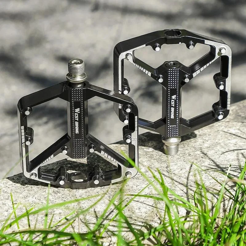 Ultralight Aluminum Alloy Flat Bike Pedals with 3 Bearing Anti-Slip Grip