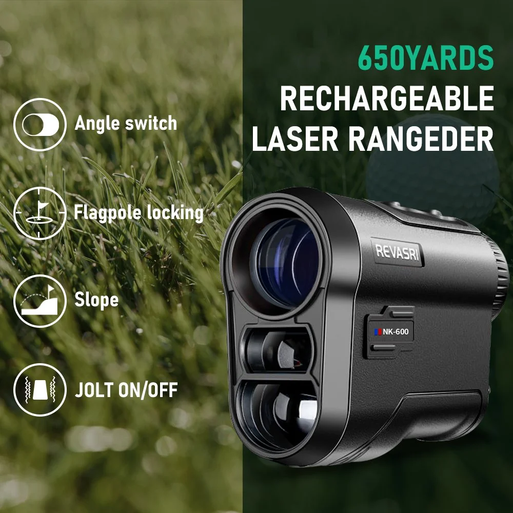 Golf Rangefinder Rechargeable Distance Meter with Slope and Flag Lock