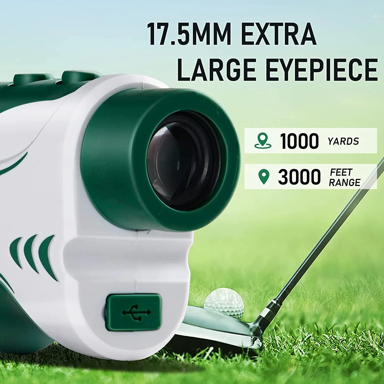 HD 600/1000 Yard Golf Laser Rangefinder with Slope and Flag Lock