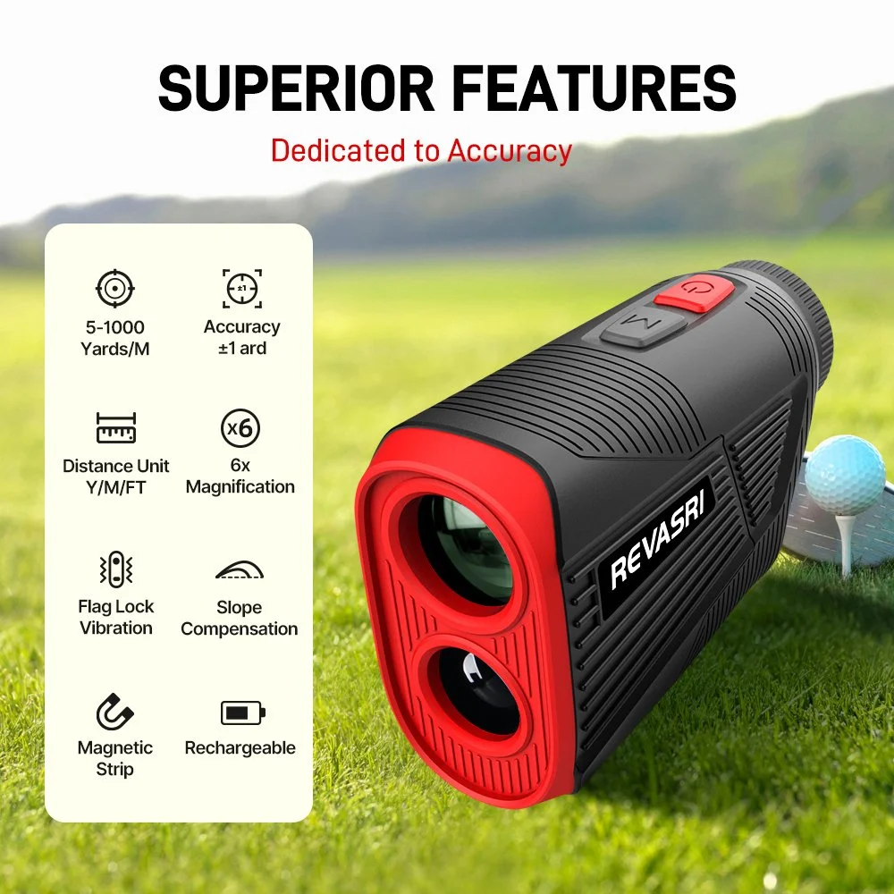 Golf Rangefinder with Slope Compensation 1000 Yards Laser with Flag Lock