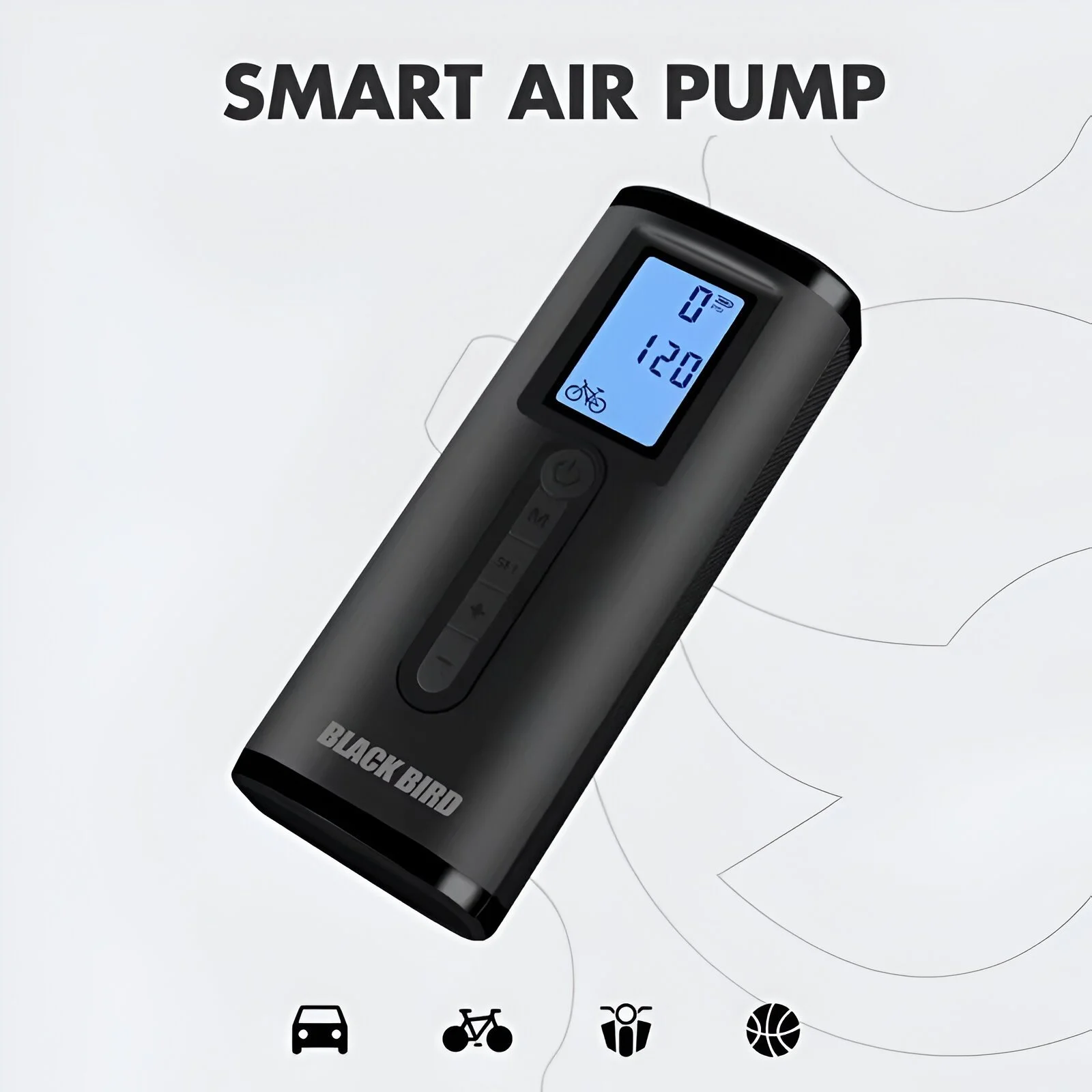 Portable Mini Tire Inflator with LED Digital Pressure Sensor
