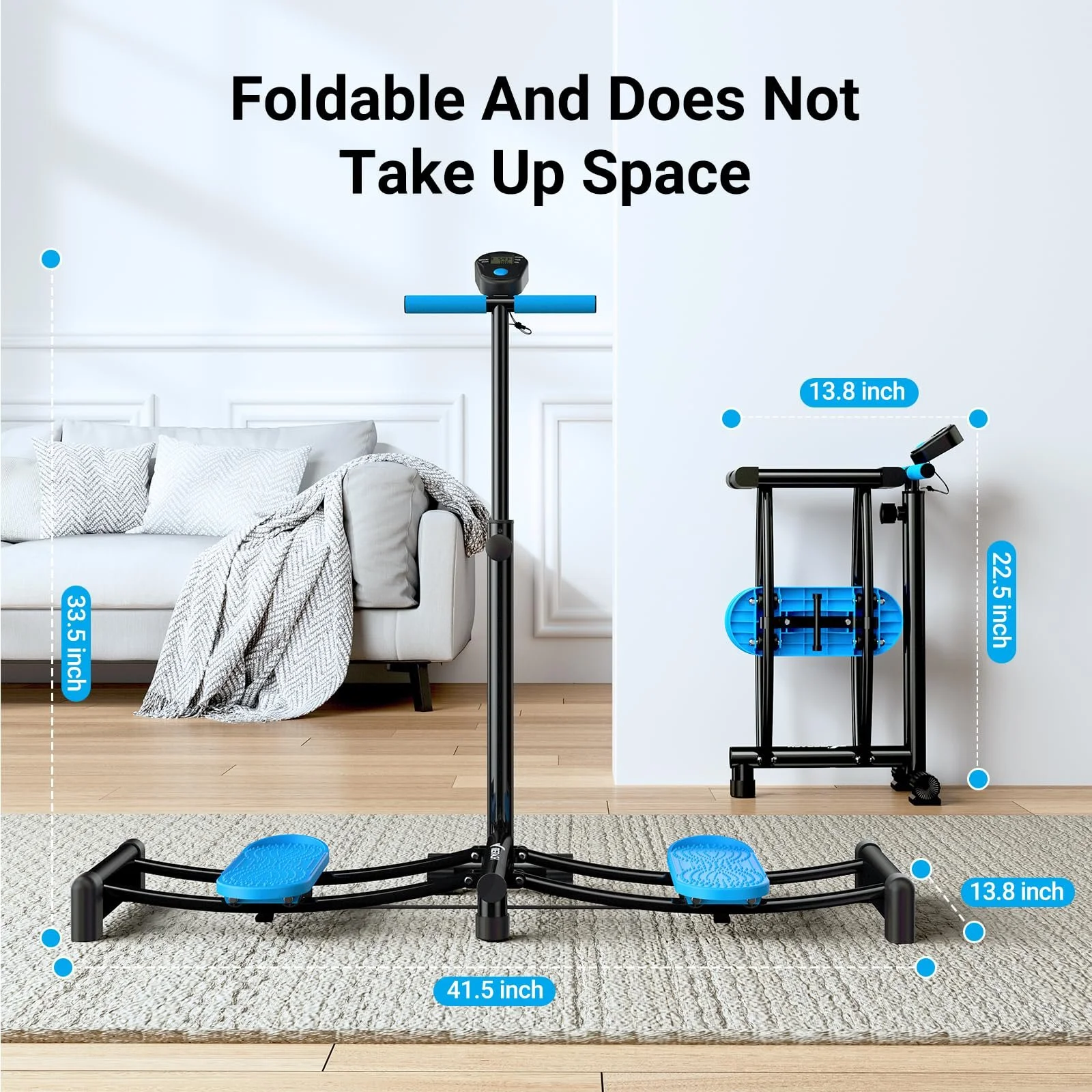 Adjustable Ski Trainer Machine for Full-Body Balance and Leg Workout