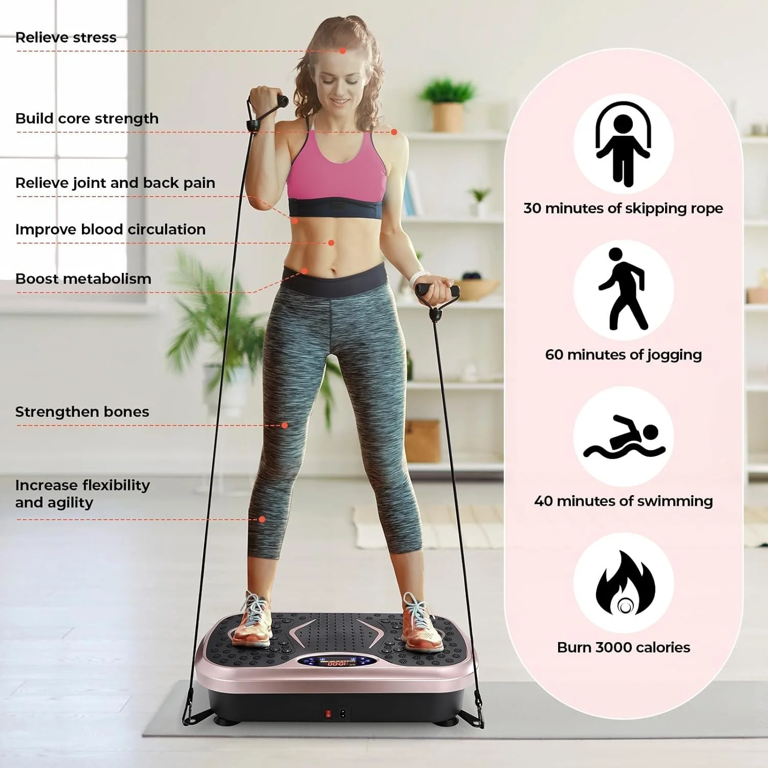 Vibration Plate Fitness Board for Full Body Workout & Fat Burning