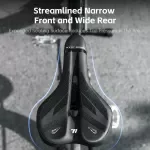 Ergonomic Bike Saddle with Taillight for Comfort & Safety
