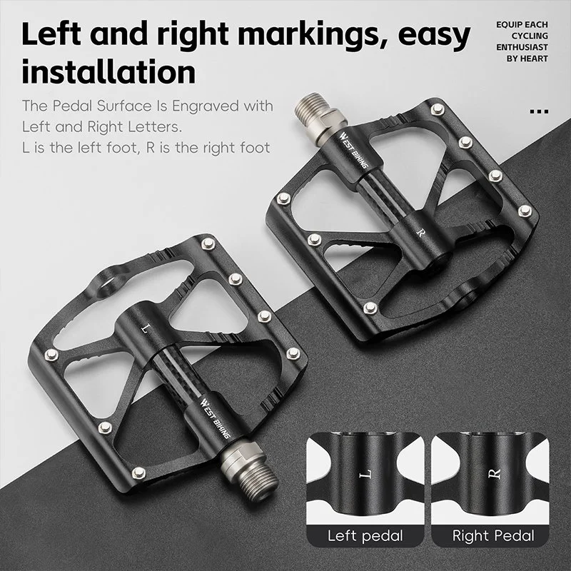 Ultralight Carbon Fiber Bike Pedals with Anti-Slip Wide Platform