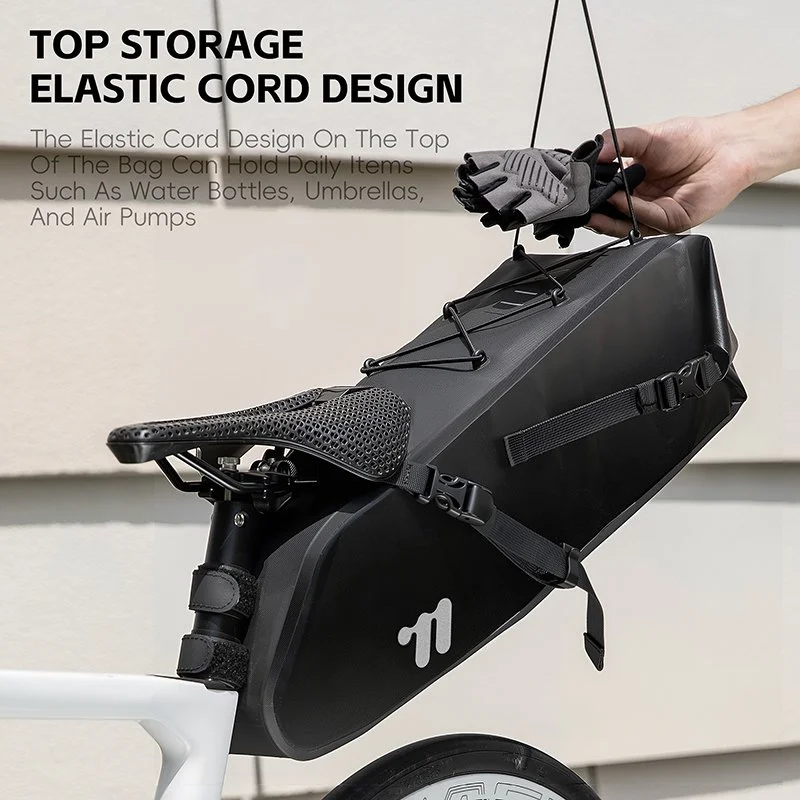 Waterproof Large-Capacity Bicycle Tail Bag for Long-Distance Rides