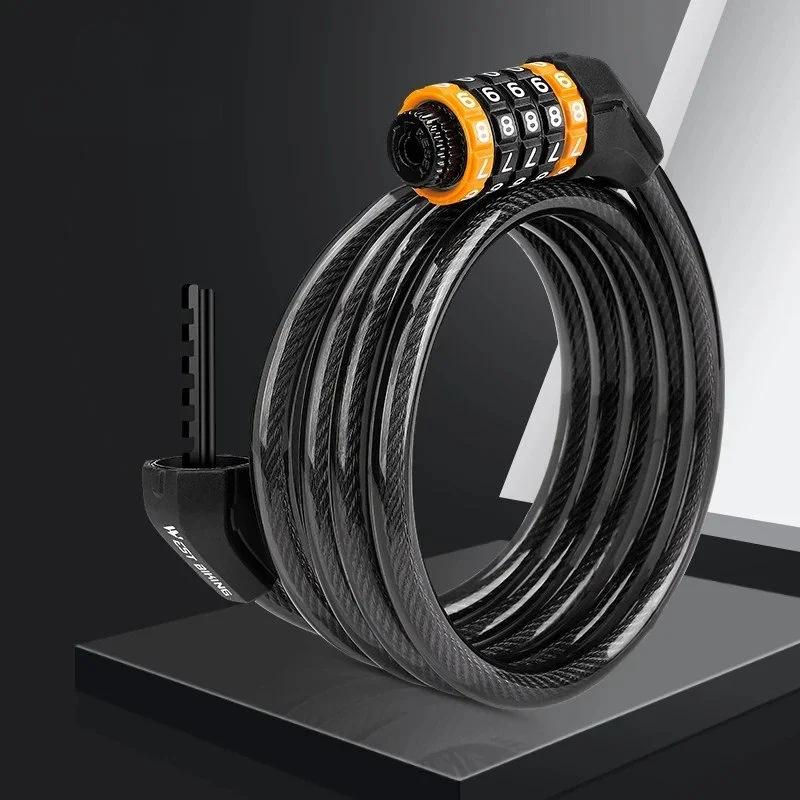Heavy-Duty 5-Digit Bike Cable Lock, 6.5 ft Anti-Theft Security