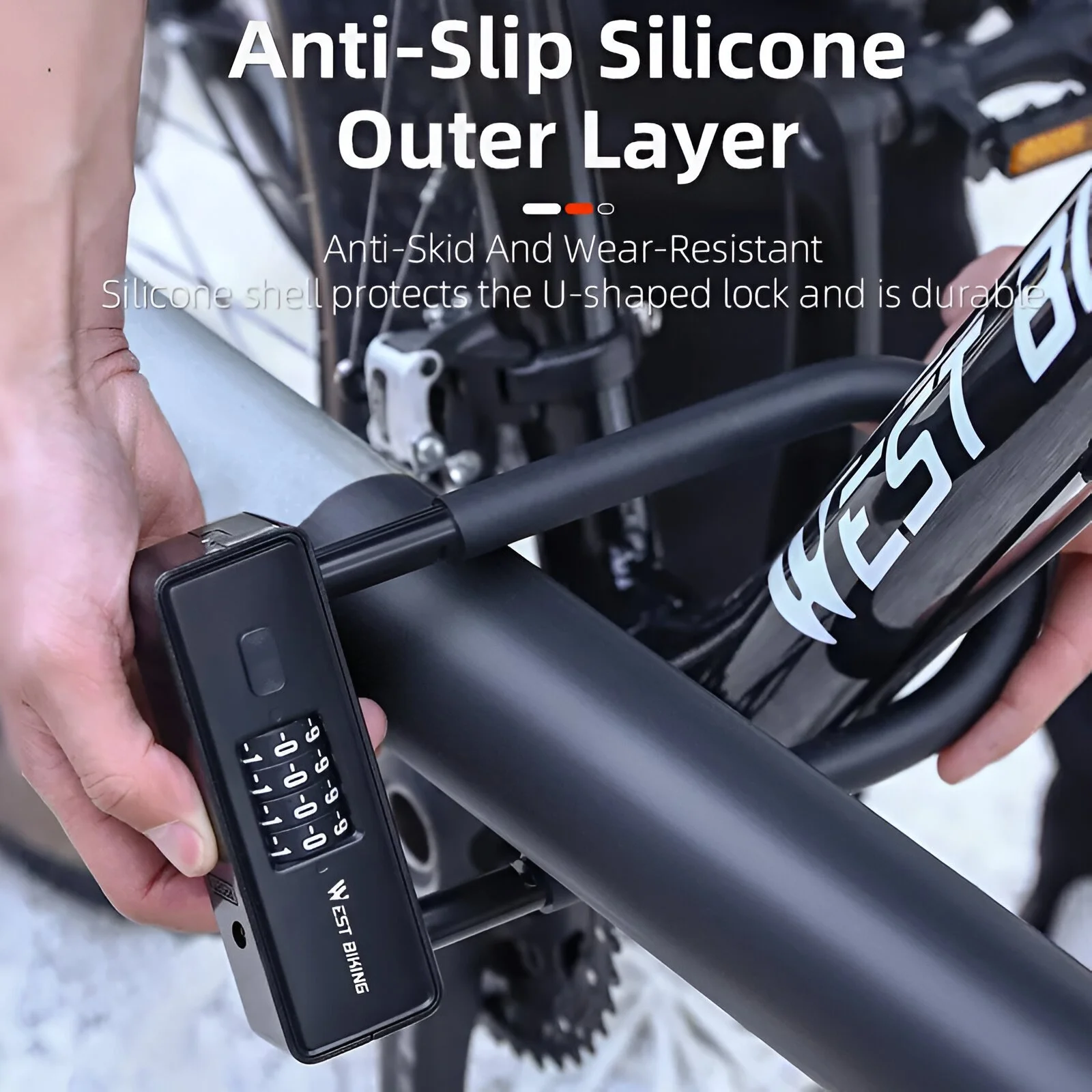 Heavy-Duty 4-Digit U-Lock for Bikes – Anti-Theft Zinc Alloy Security Lock
