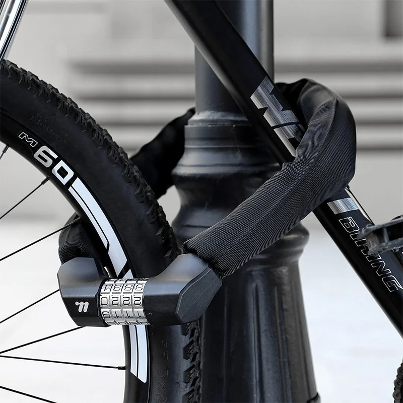 Heavy-Duty 4-Digit Chain Lock for Bikes, E-Bikes & Motorcycles
