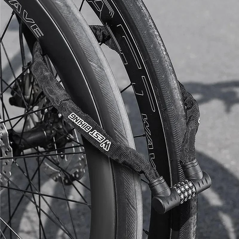 Heavy-Duty Anti-Theft Bike Chain Lock with Password/Key Security
