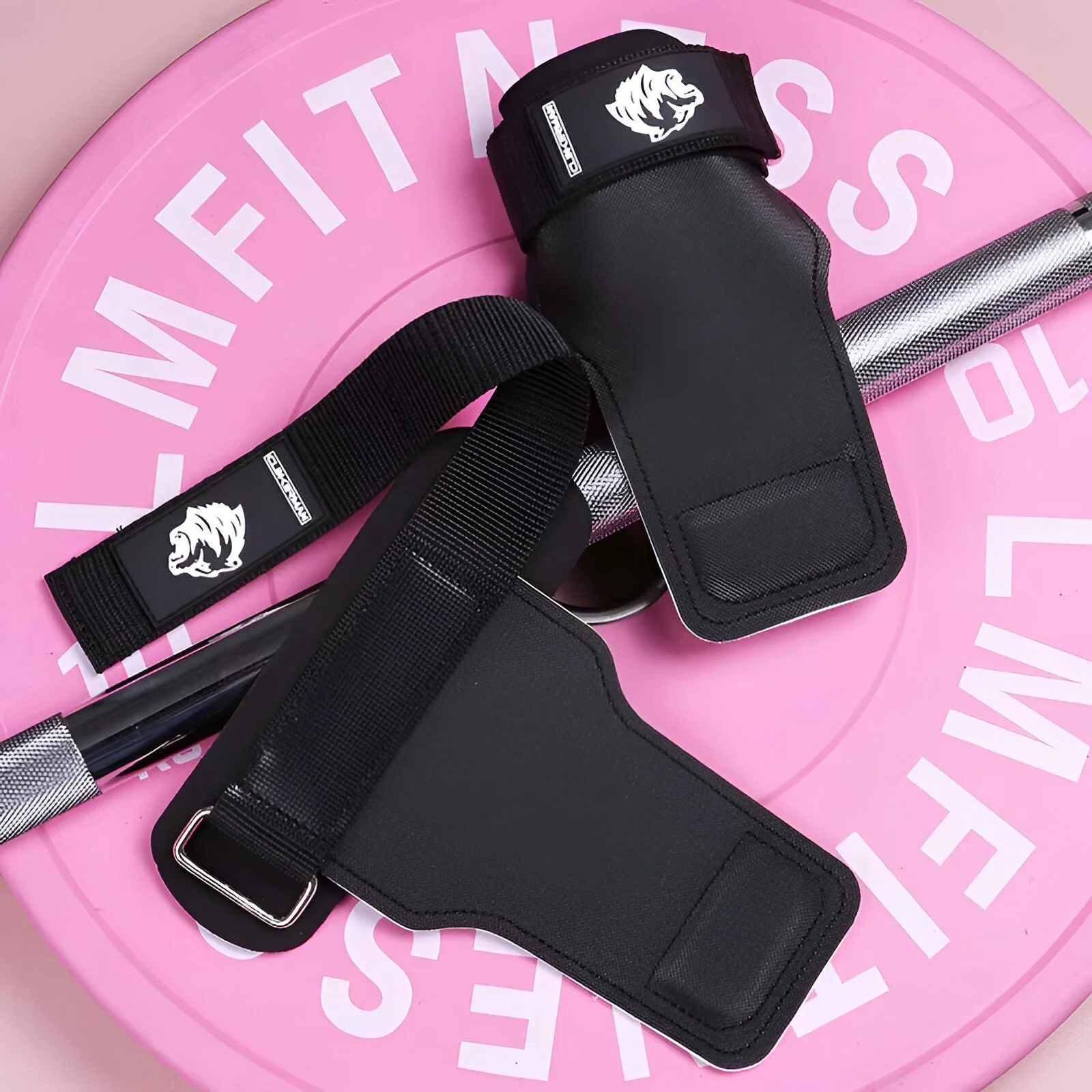 Wrist Straps for Weightlifting - PVC Anti-Slip Gym Gloves with Padded Wrist Wraps