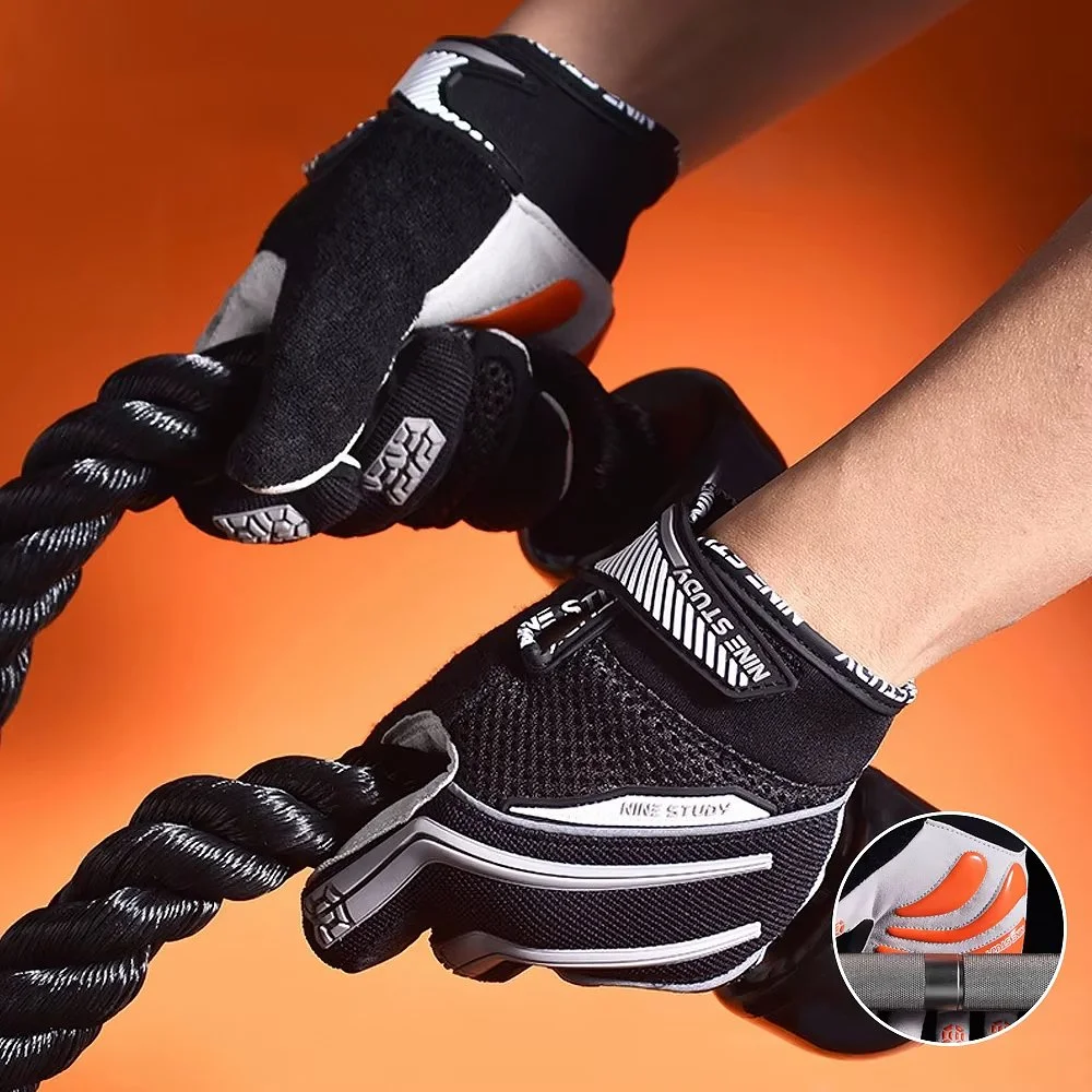 Full Finger Fitness Gloves for Gym, Cycling, and Sports - Anti-Slip, Breathable, Palm Protection