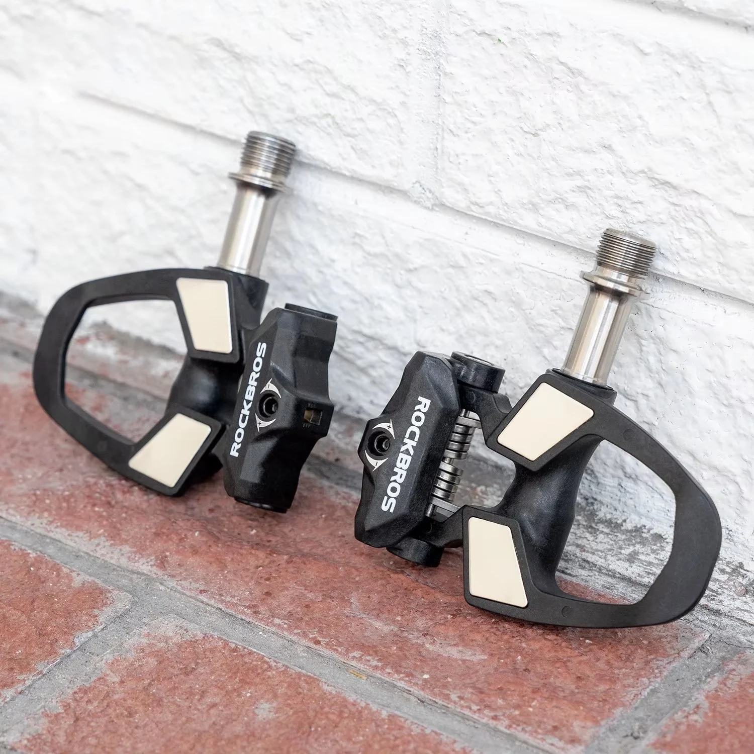 Carbon Fiber Road Bike Clipless Pedals Lightweight Self-Locking System