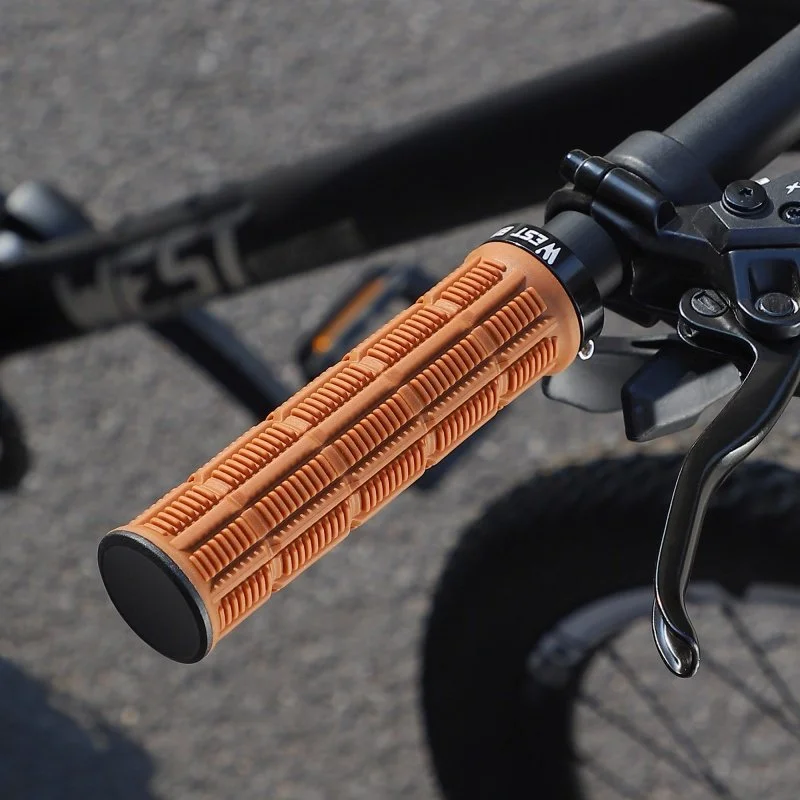 Anti-Slip MTB Handlebar Grips with Aluminum Lock Rings