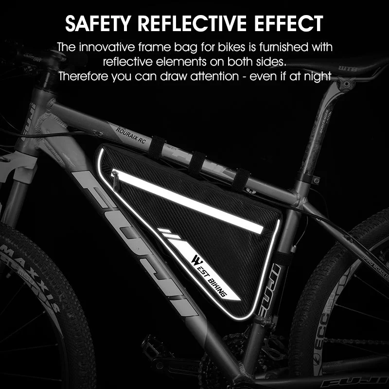 Large Capacity 4L Waterproof Bicycle Frame Bag for MTB and Road Bikes