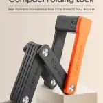 Foldable Bicycle Lock - Portable MTB, Road & E-Bike Security Lock with 3 Keys