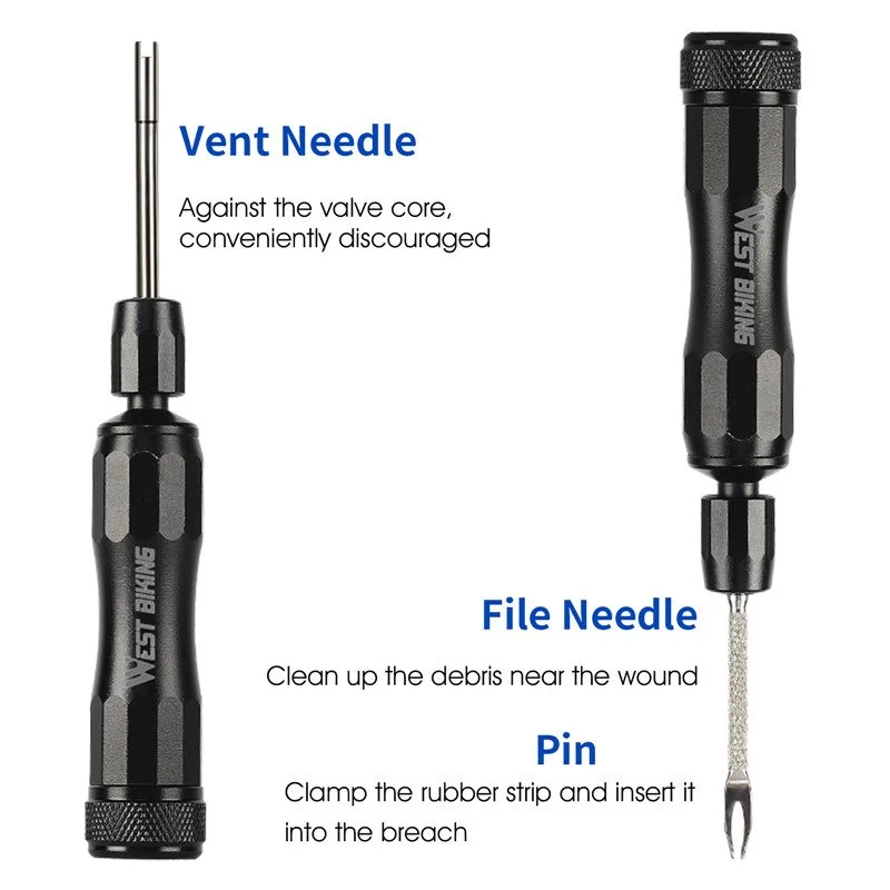 Mini Bicycle Tire Repair Kit – MTB & Road Bike Puncture Sealant Tool