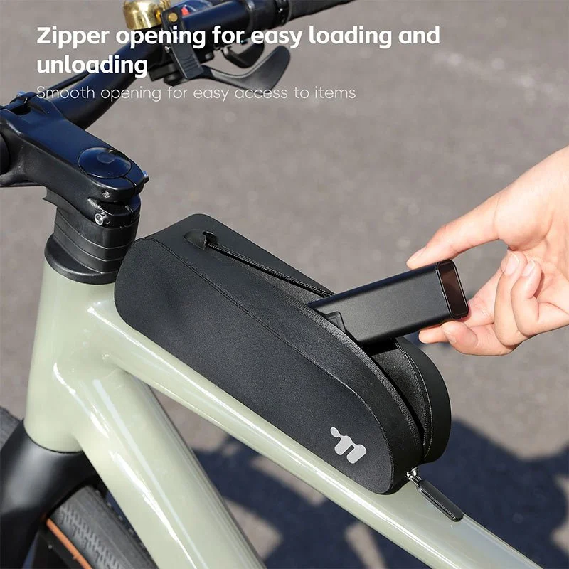 Waterproof TPU Bike Top Tube Bag for MTB & Road Bike Storage – Easy Installation