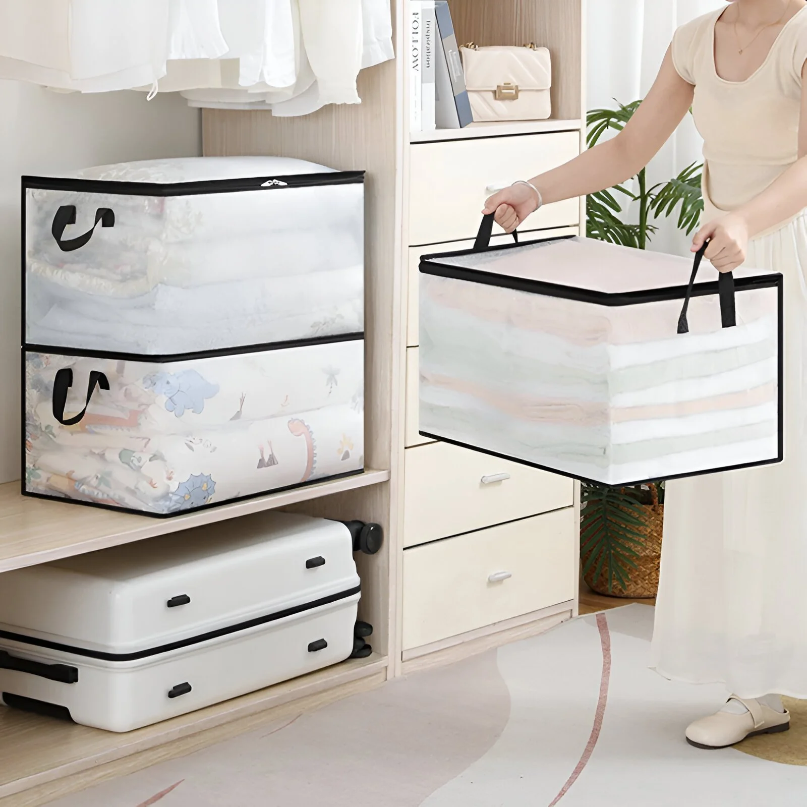 Large-Capacity Foldable Clothing & Blanket Storage Bag