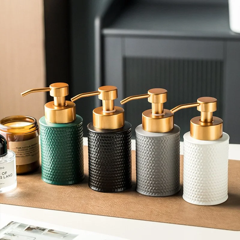 Ceramic Foaming Soap & Shampoo Dispenser Bottle