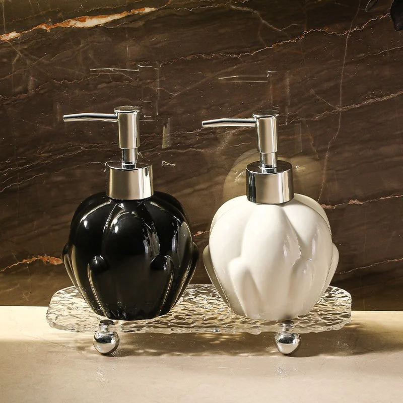 Elegant 11.5oz Ceramic Soap & Lotion Dispenser for Bathrooms