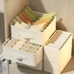 White Underwear & Sock Drawer Organizer Box – Multifunctional Wardrobe Divider
