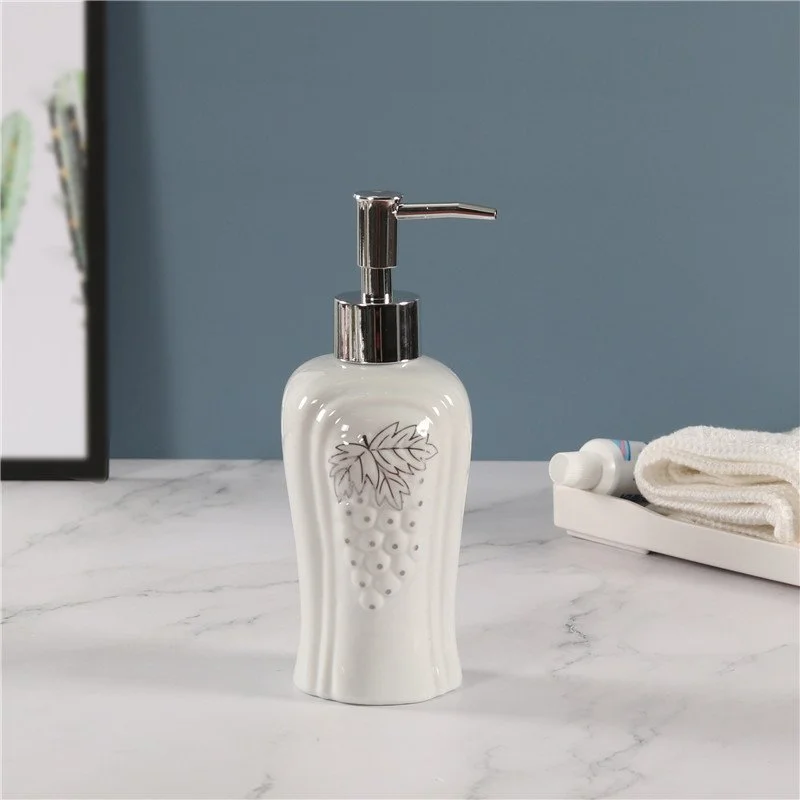 350ml Ceramic Liquid Soap & Bathroom Essentials Dispenser