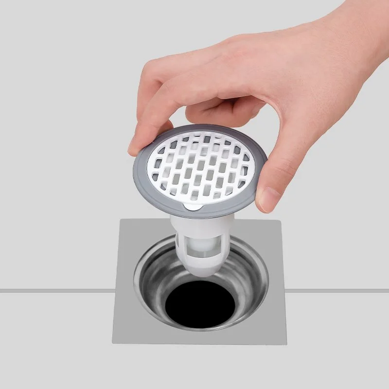 Plastic Bathroom Sink Drain Strainer Hair Catcher - Silicone Anti-Odor Floor Drain Cover