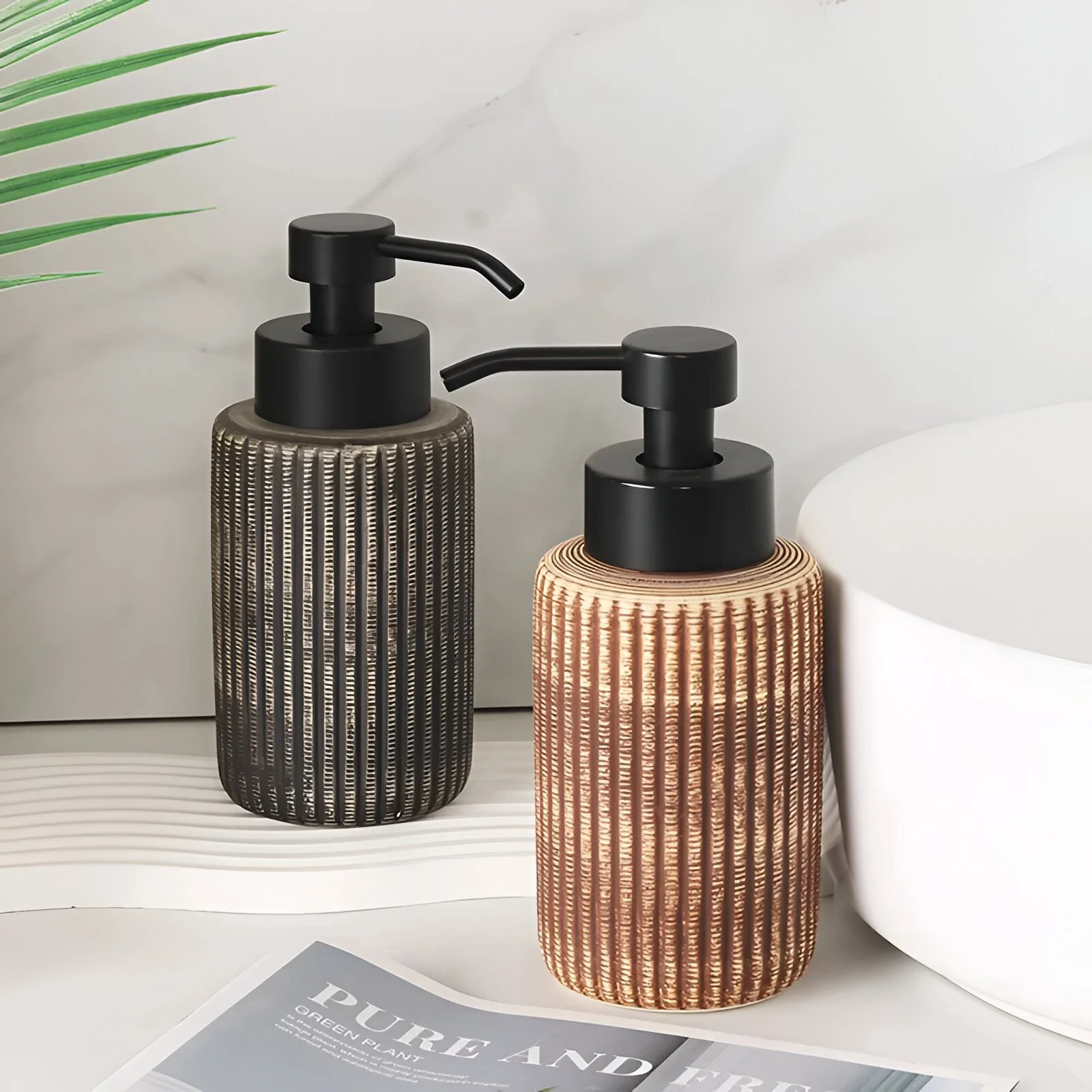 Sleek Ceramic Foaming Soap Dispenser for Bathroom & Vanity