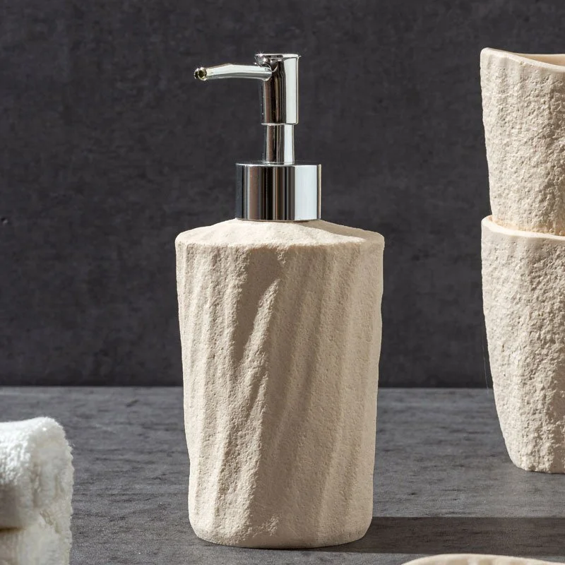 Luxury Resin Soap Dispenser – 11.5 fl oz Press Bottle for Bathroom & Shower