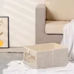 Collapsible Fabric Storage Cube Bin with Reinforced Base – Large Organizer Basket