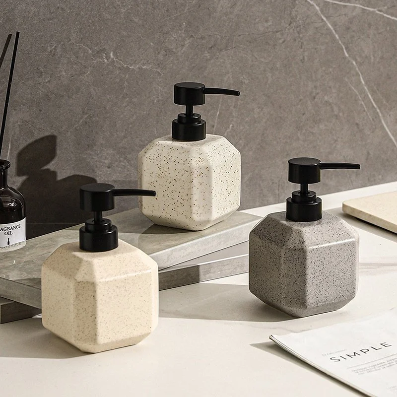 Minimalist Ceramic Soap Dispenser for Bathroom & Kitchen