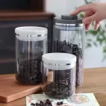 Micro-Vacuum Pump Coffee Bean Storage Jar - Food-Grade Glass Tea Storage Container