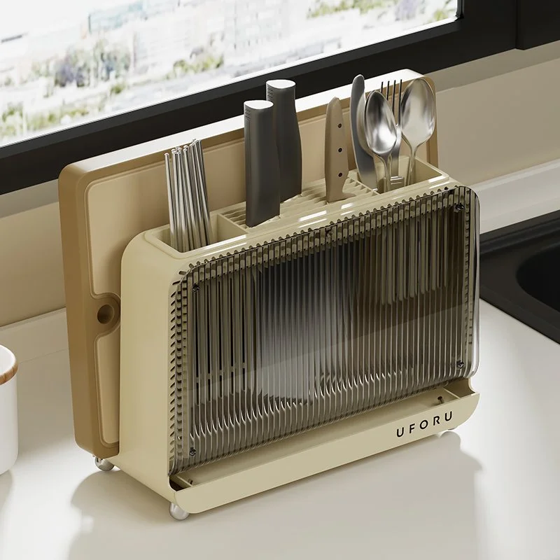 Multi-functional Kitchen Countertop Chopsticks and Knife Storage Rack