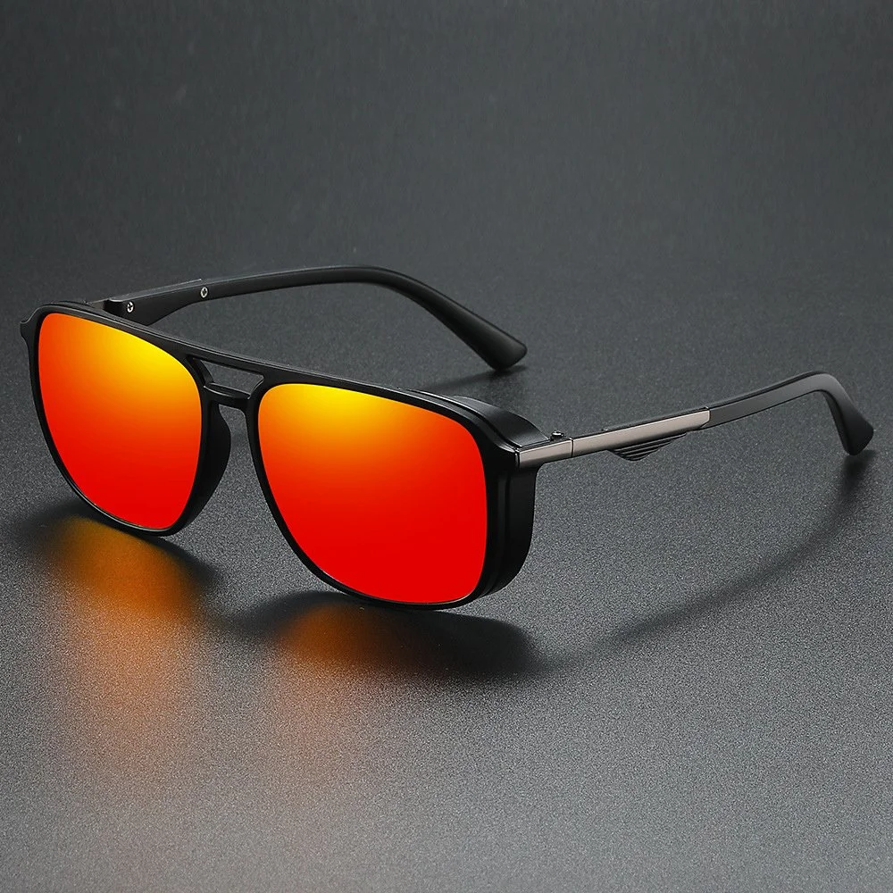 Steampunk Polarized Square Sunglasses