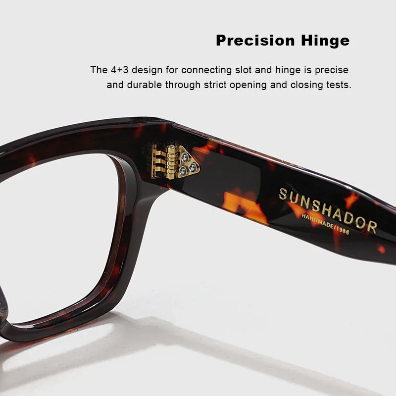 Men's Square Black Acetate Eyeglass Frame