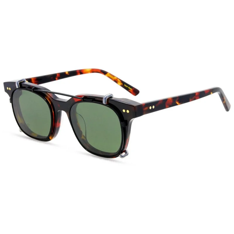 Square Acetate Sunglasses for Men and Women with UV400 Protection