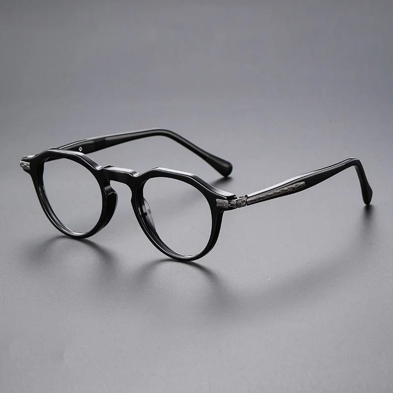 Retro Polygon Acetate Eyeglass Frames