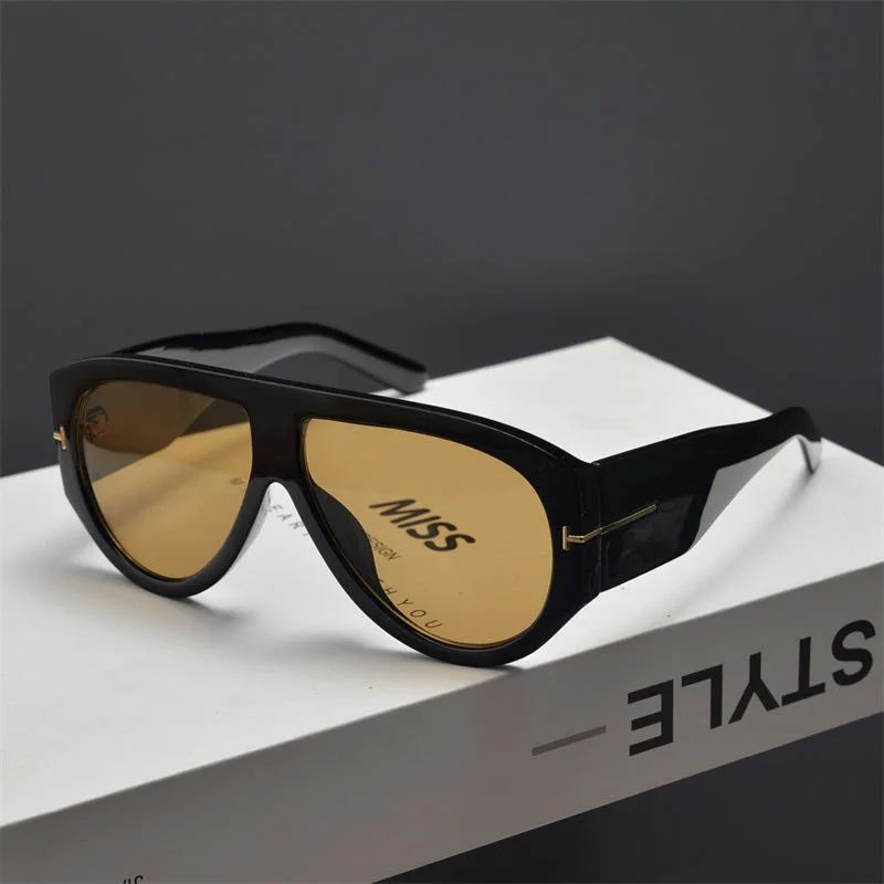 Oversized Pilot Sunglasses UV400 – Retro Gradient Shades for Men & Women